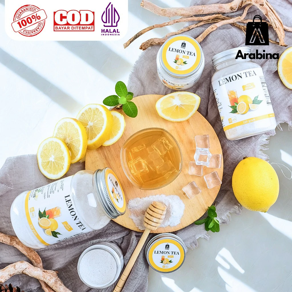 Arabina Teh Lemon Premium 100% Tanpa Gula Halal Lemon Tea - Image 4