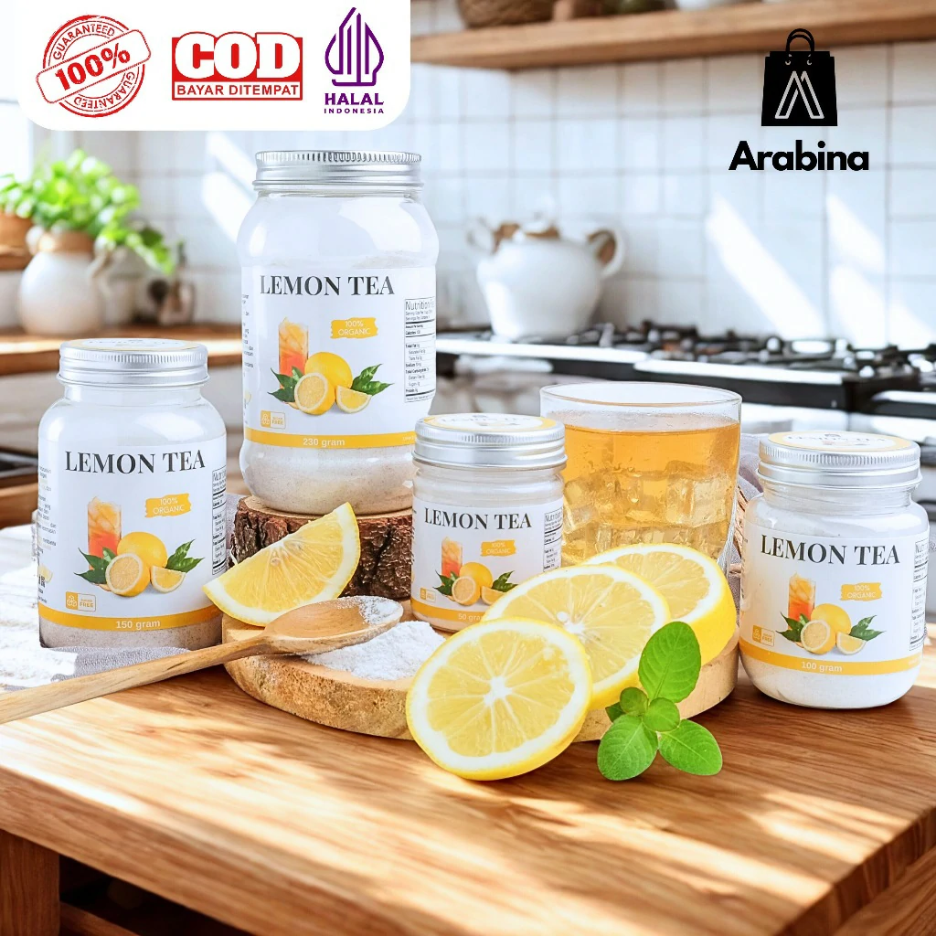 Arabina Teh Lemon Premium 100% Tanpa Gula Halal Lemon Tea - Image 2
