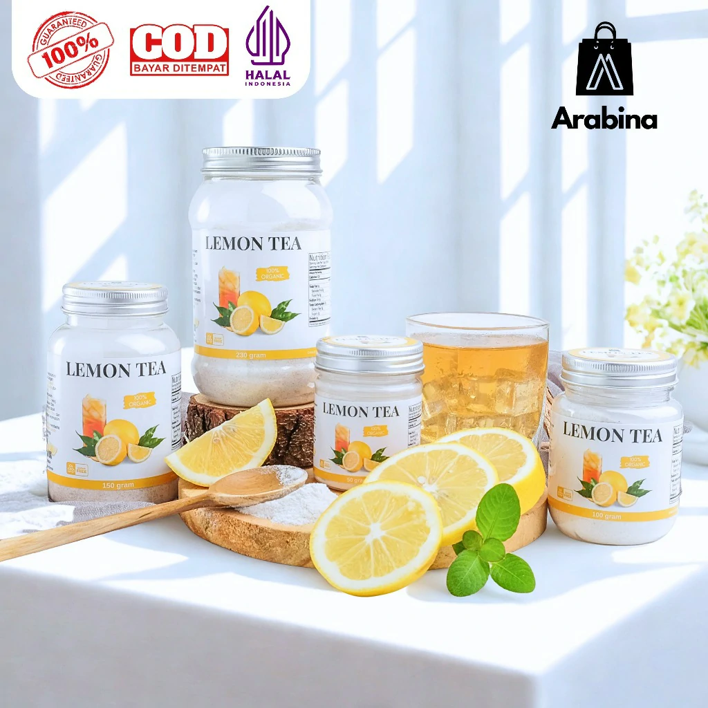 Arabina Teh Lemon Premium 100% Tanpa Gula Halal Lemon Tea - Image 3