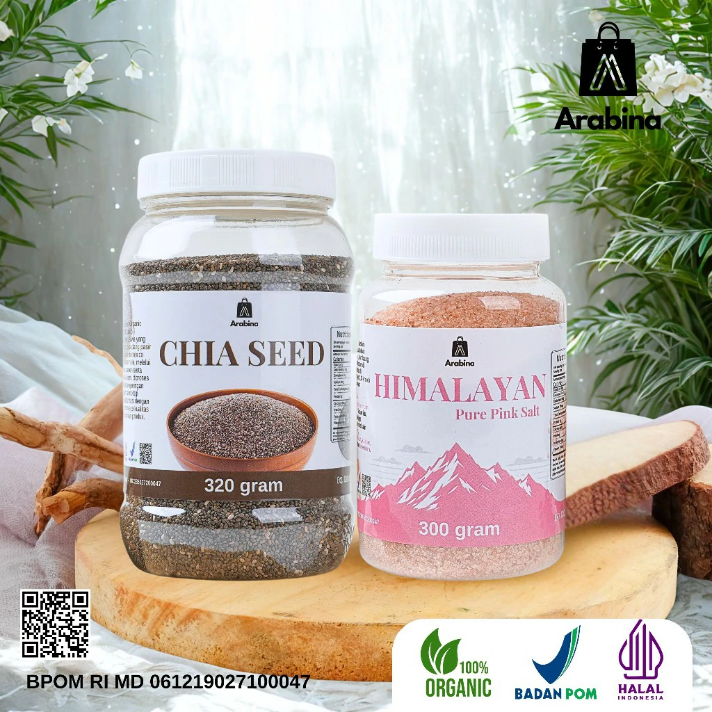 Arabina Paket Diet Detoks 2in1 Garam Himalaya Chia Seed Gachi Organik - Image 8