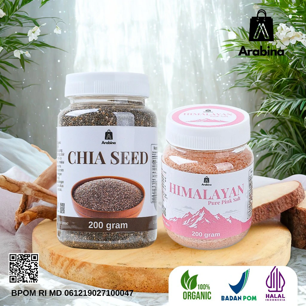 Arabina Paket Diet Detoks 2in1 Garam Himalaya Chia Seed Gachi Organik - Image 9