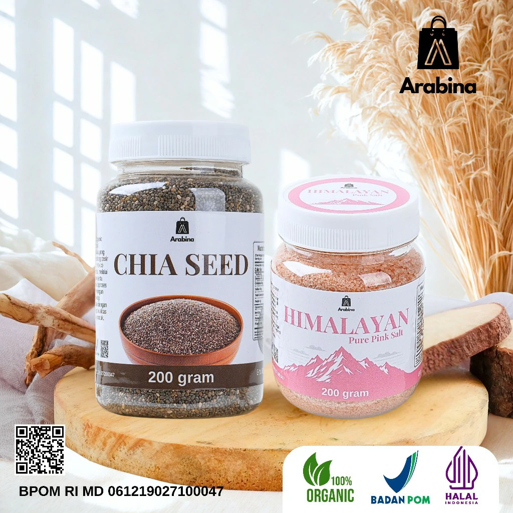 Arabina Paket Diet Detoks 2in1 Garam Himalaya Chia Seed Gachi Organik - Image 3