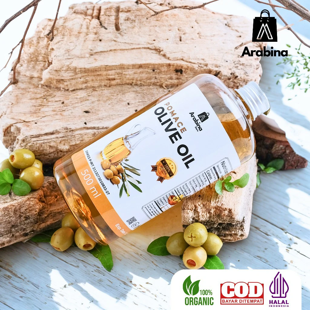 Arabina Minyak Zaitun 100% Original Organik Pomace Olive Oil Murni Untuk Menumis Memasak - Image 3
