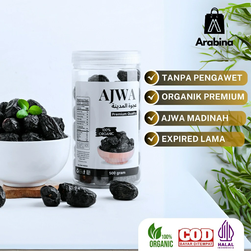 Arabina Kurma Ajwa 100% Premium Original Azwa Madinah Legit Lembut - Image 2