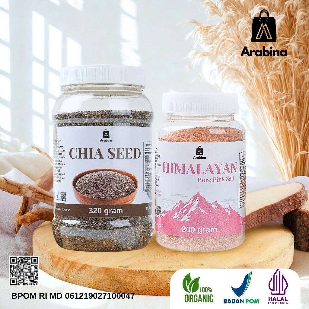 Arabina Paket Diet Detoks 2in1 Garam Himalaya Chia Seed Gachi Organik - Image 2