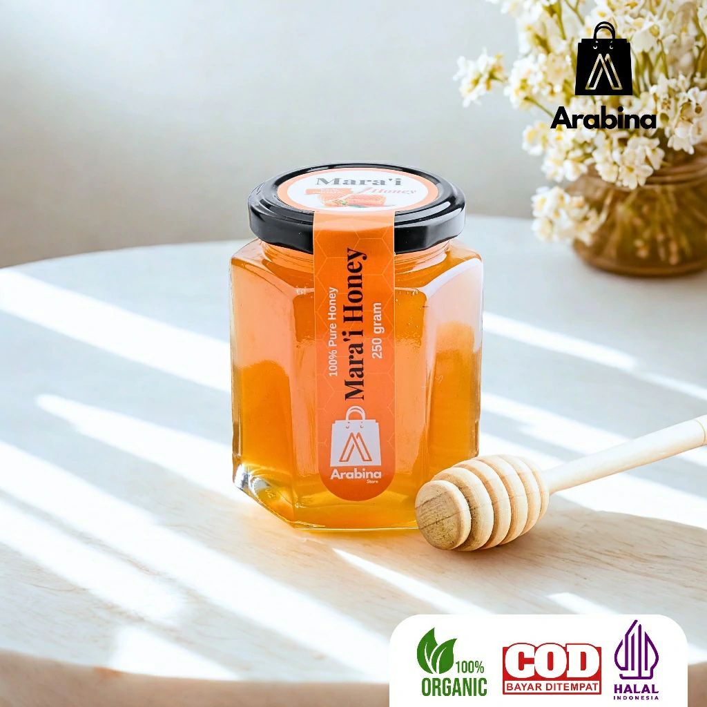 Arabina Madu Mara'i 100% Asli Yaman Marai Madu Arab Kental Kaya Manfaat - Image 8