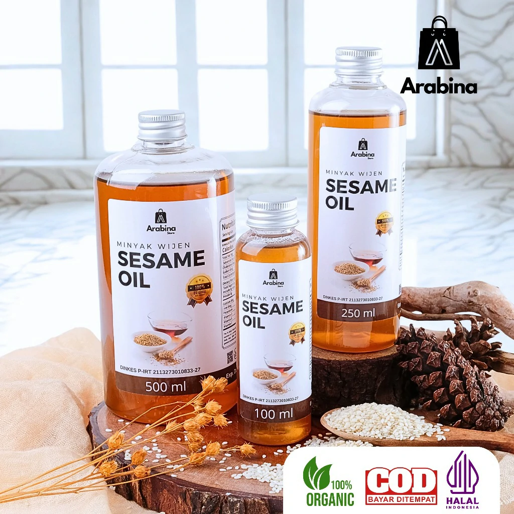 Arabina Minyak Wijen 100% Halal Organik Sesame Oil Original - Image 3