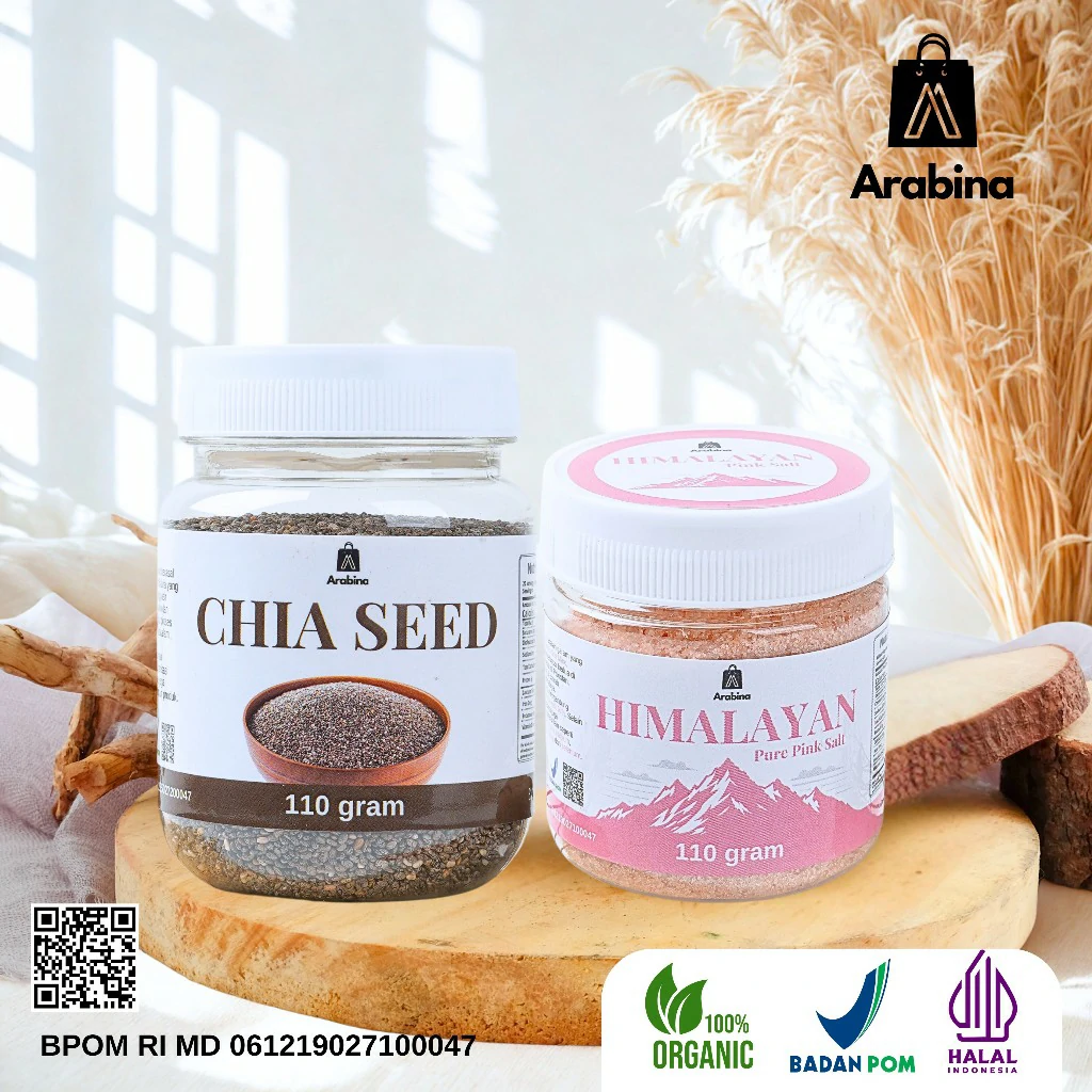 Arabina Paket Diet Detoks 2in1 Garam Himalaya Chia Seed Gachi Organik - Image 4