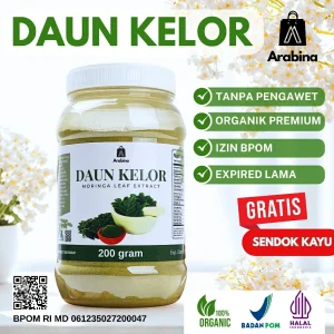 Arabina Daun Kelor Bubuk Original 100% Ekstrak Organik Peninggi Badan