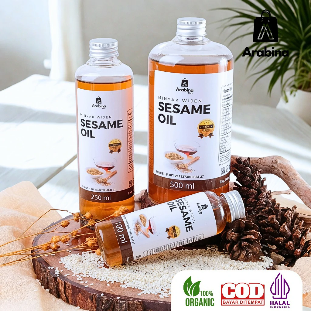 Arabina Minyak Wijen 100% Halal Organik Sesame Oil Original - Image 4
