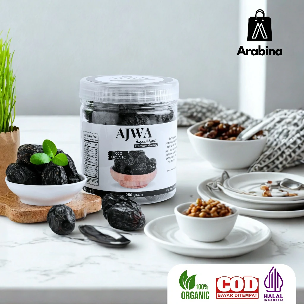 Arabina Kurma Ajwa 100% Premium Original Azwa Madinah Legit Lembut - Image 4
