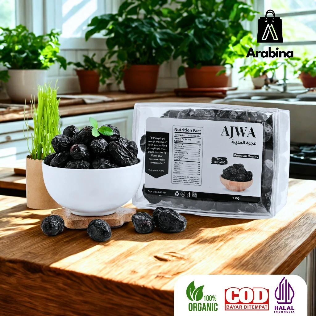 Arabina Kurma Ajwa 100% Premium Original Azwa Madinah Legit Lembut - Image 9