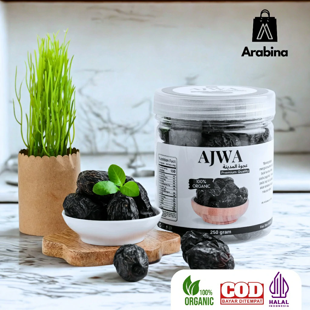 Arabina Kurma Ajwa 100% Premium Original Azwa Madinah Legit Lembut - Image 6