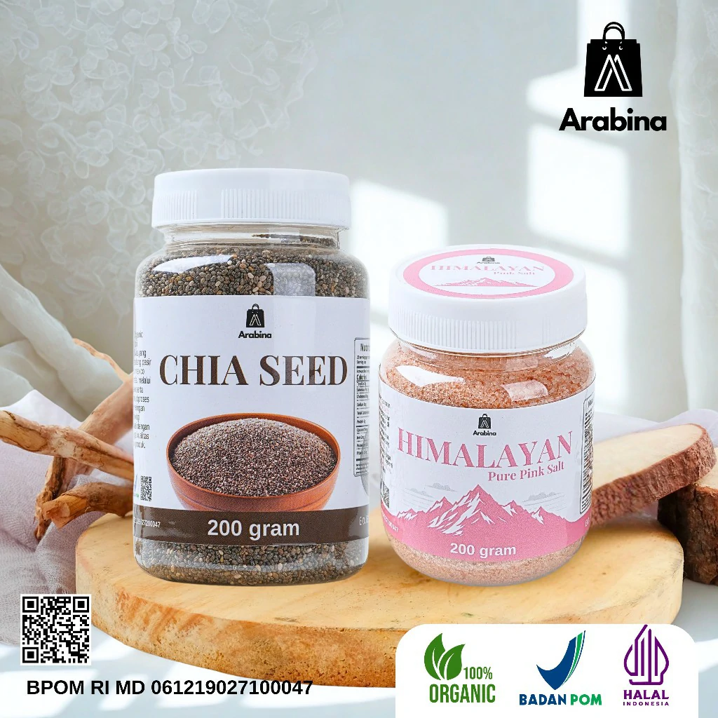 Arabina Paket Diet Detoks 2in1 Garam Himalaya Chia Seed Gachi Organik - Image 6
