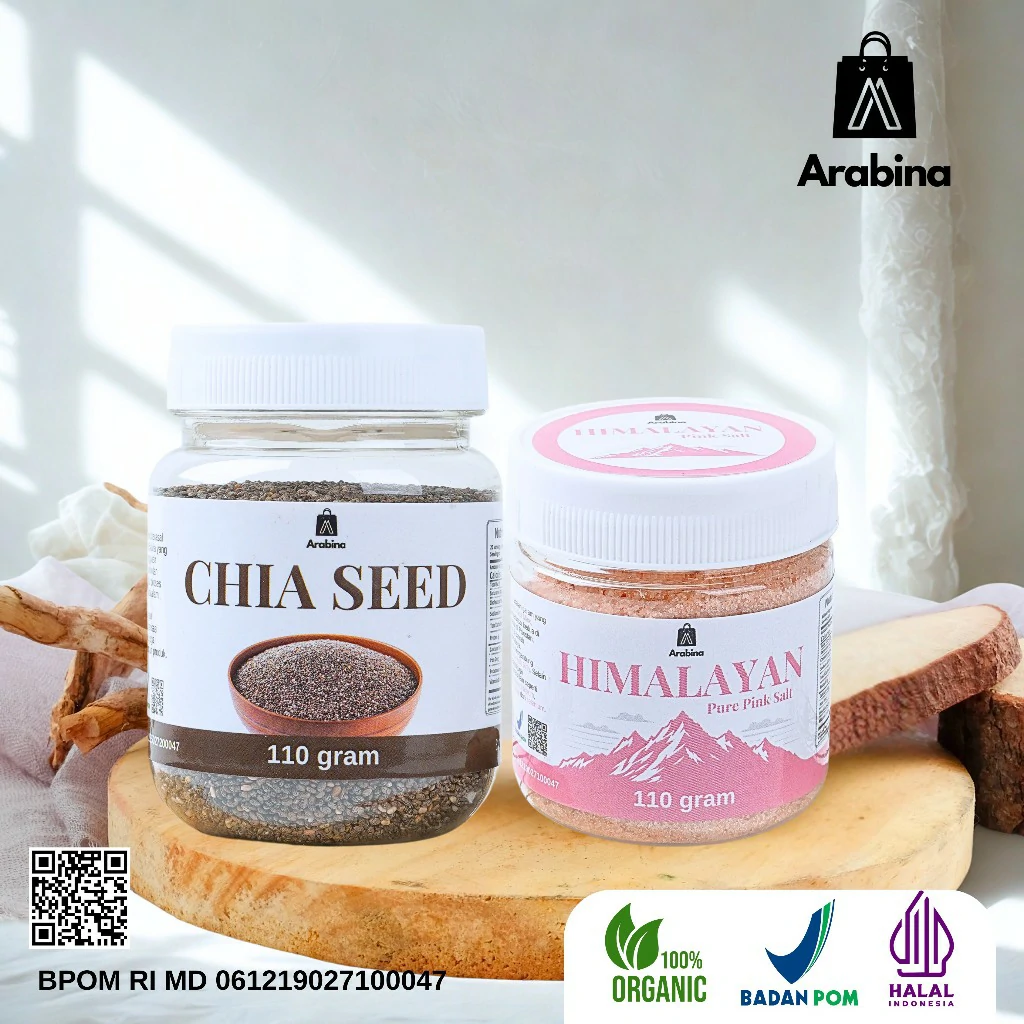 Arabina Paket Diet Detoks 2in1 Garam Himalaya Chia Seed Gachi Organik - Image 7