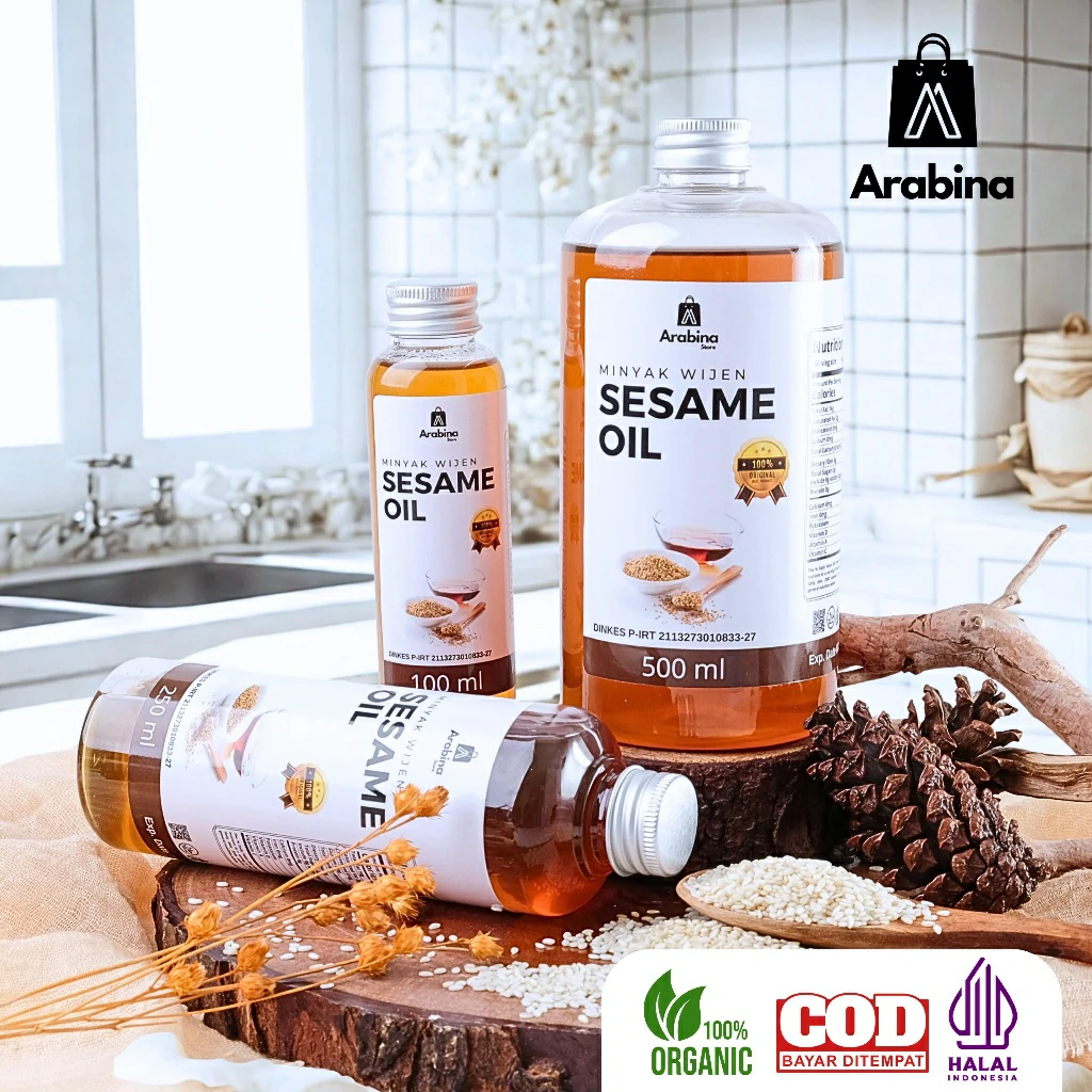 Arabina Minyak Wijen 100% Halal Organik Sesame Oil Original - Image 2