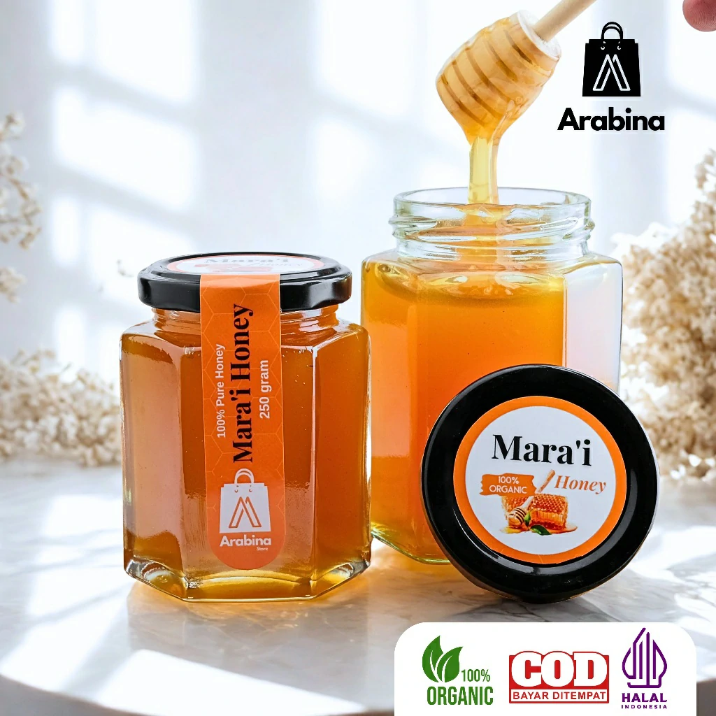 Arabina Madu Mara'i 100% Asli Yaman Marai Madu Arab Kental Kaya Manfaat - Image 4
