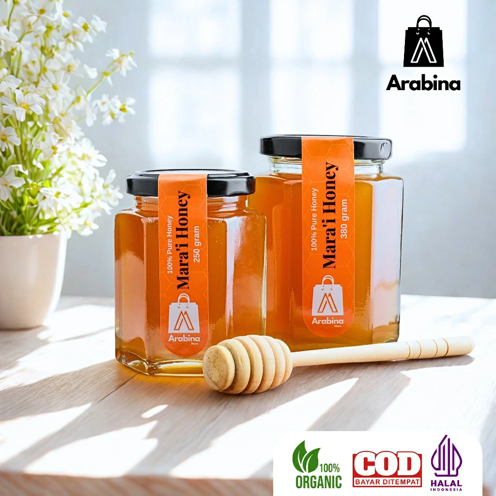 Arabina Madu Mara'i 100% Asli Yaman Marai Madu Arab Kental Kaya Manfaat - Image 5