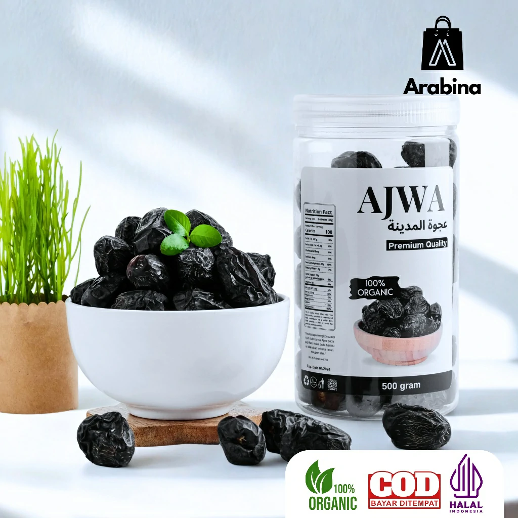 Arabina Kurma Ajwa 100% Premium Original Azwa Madinah Legit Lembut - Image 5