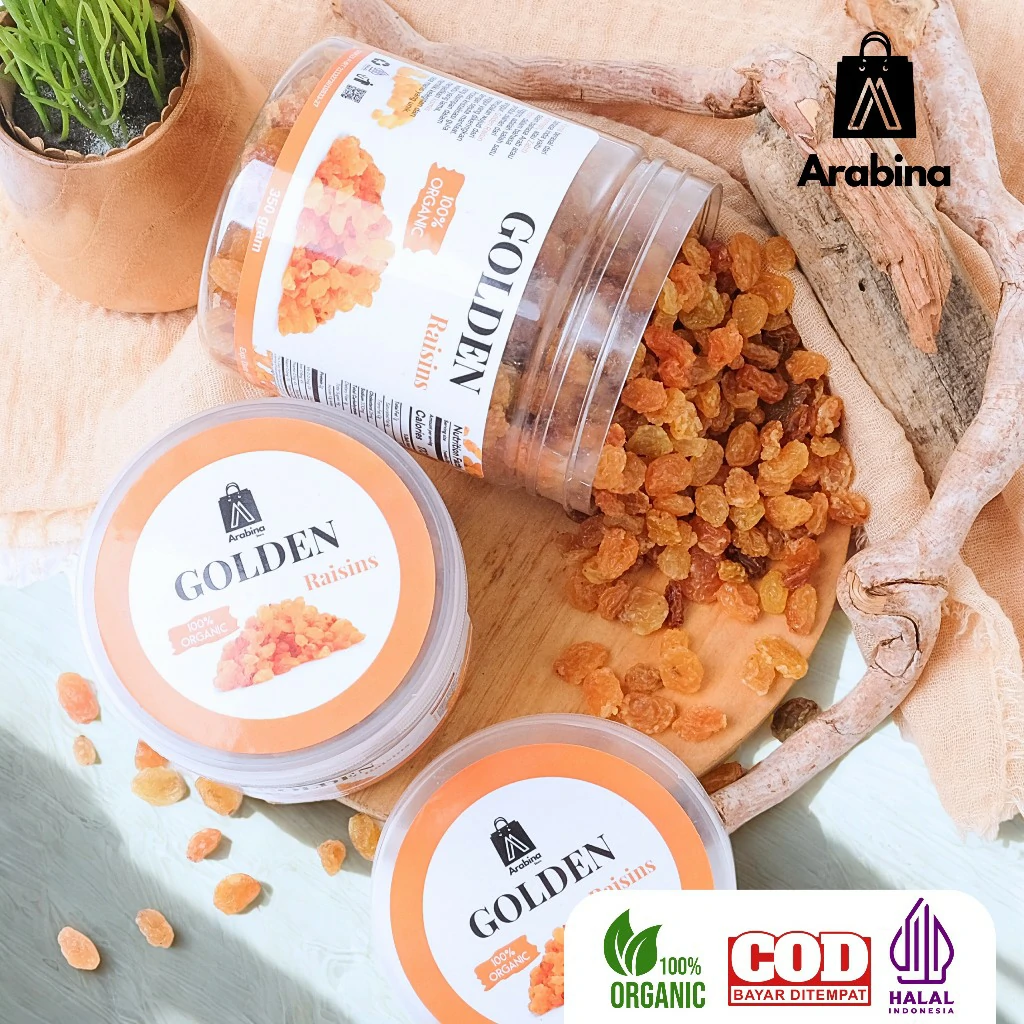 Arabina Kismis Golden Raisins Premium Organik Original 100% Manis Kering - Image 5