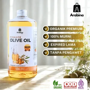 Arabina Minyak Zaitun 100% Asli Organik Pomace Olive Oil Untuk Memasak Menumis Menggoreng