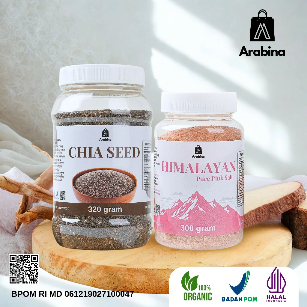 Arabina Paket Diet Detoks 2in1 Garam Himalaya Chia Seed Gachi Organik - Image 5