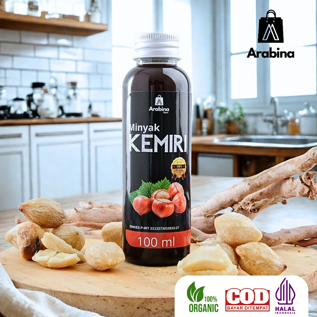 Arabina Minyak Kemiri Bakar 100% Asli Penumbuh Rambut Rontok Anti Ketombe - Image 5