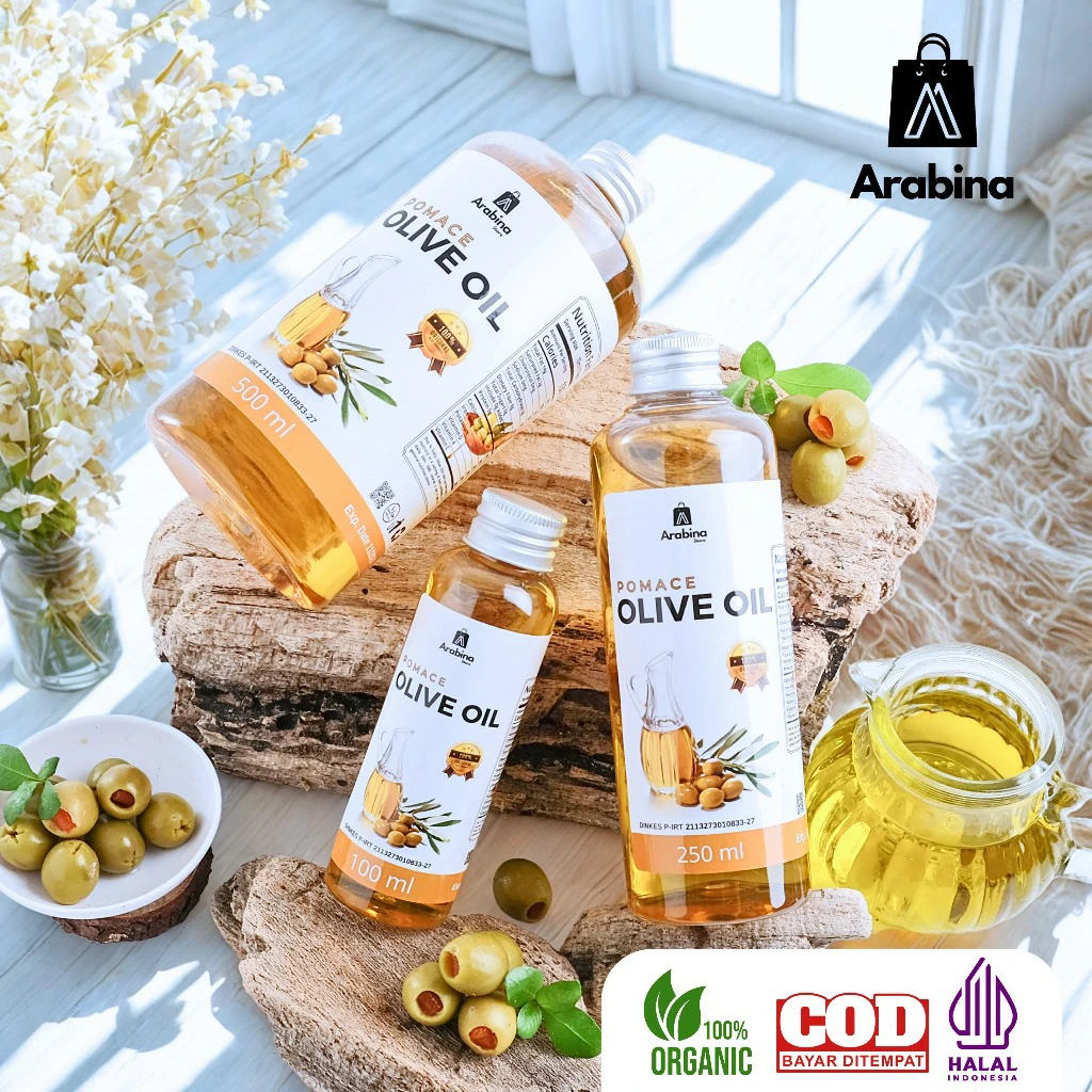 Arabina Minyak Zaitun 100% Original Organik Pomace Olive Oil Murni Untuk Menumis Memasak - Image 4