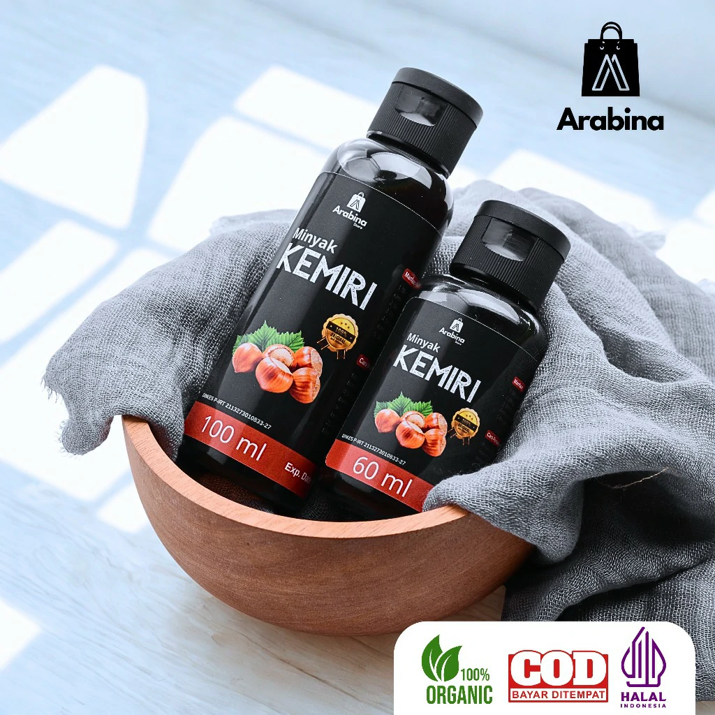 Arabina Minyak Kemiri Bakar 100% Asli Penumbuh Rambut Rontok Anti Ketombe - Image 9