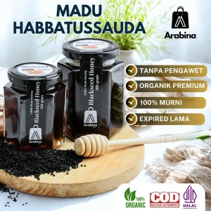 Arabina Madu Habbatussauda 100% Original Murni Grade A Habatusauda Asli Habbat habatusaudah