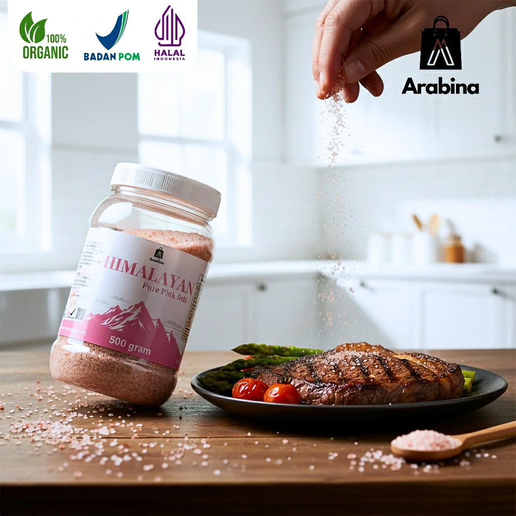 Arabina Garam Himalaya 100% Asli 500 gram Himalayan Salt Original Untuk Diet Sehat Mpasi - Image 8