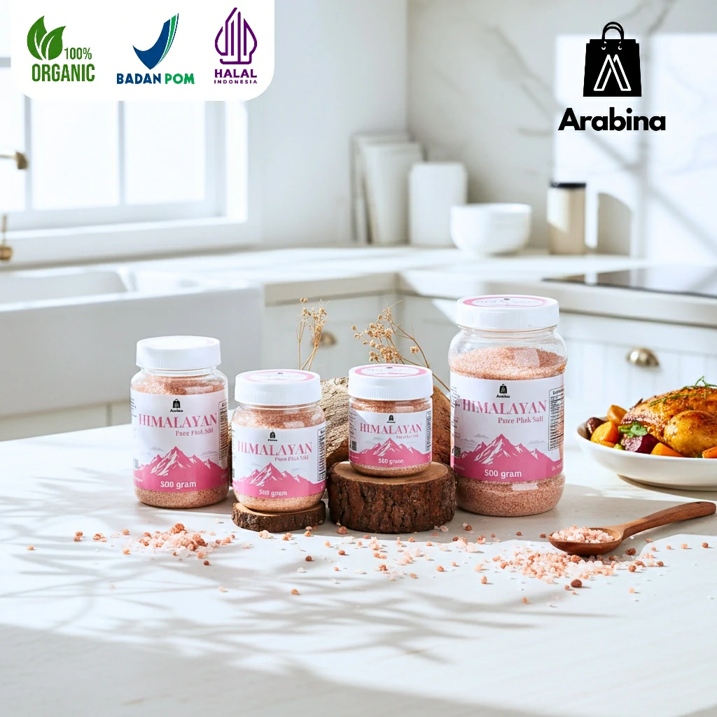 Arabina Garam Himalaya 100% Asli 500 gram Himalayan Salt Original Untuk Diet Sehat Mpasi - Image 7