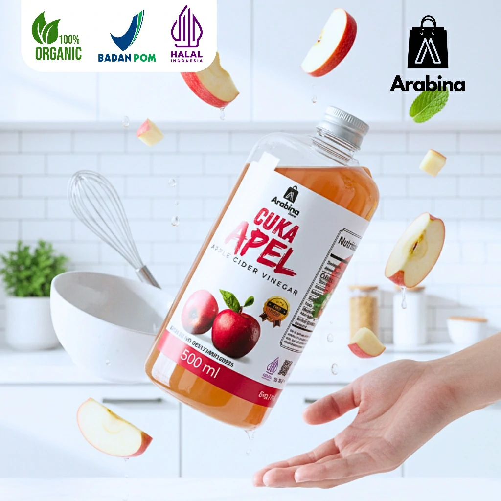 Arabina Cuka Apel 100% Original Premium Organik Untuk Diet Jerawat Apple Cider Vinegar - Image 8