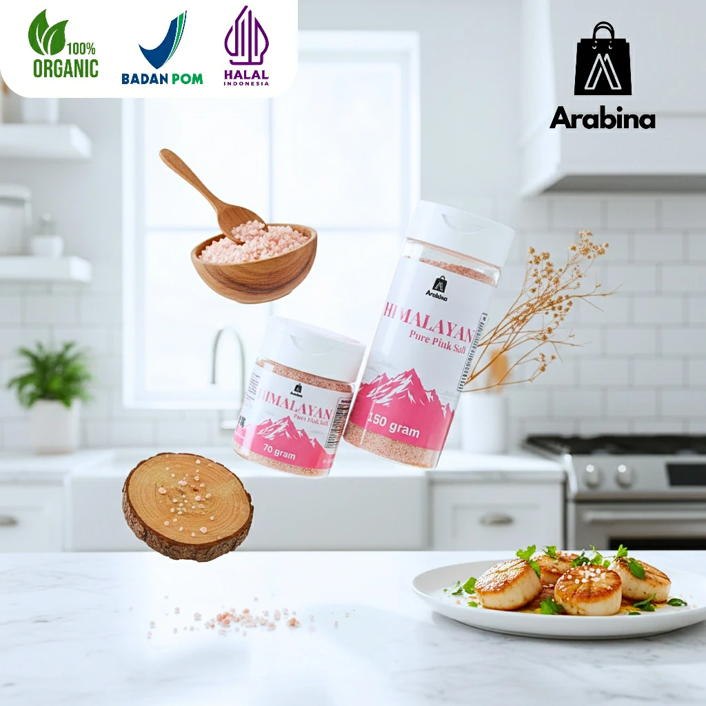 Arabina Garam Himalaya Original 100% Untuk Mpasi Dan Kebutuhan Memasak Himayan Pink Salt - Image 3