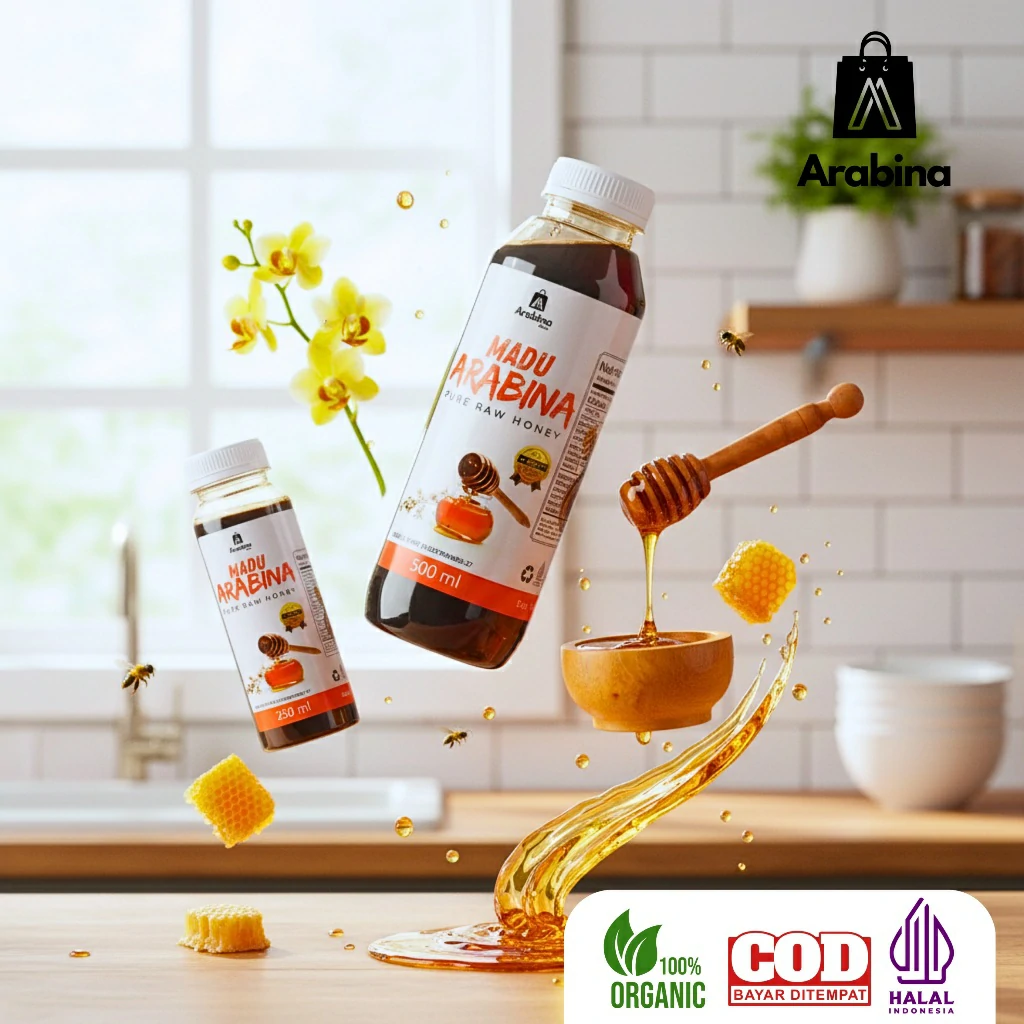 Arabina Madu Murni Asli 100% Pure Raw Honey Alami Tanpa Campuran - Image 6