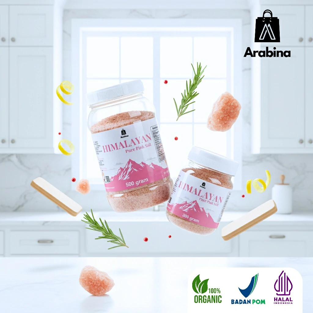 Arabina Garam Himalaya 100% Asli 500 gram Himalayan Salt Original Untuk Diet Sehat Mpasi - Image 4