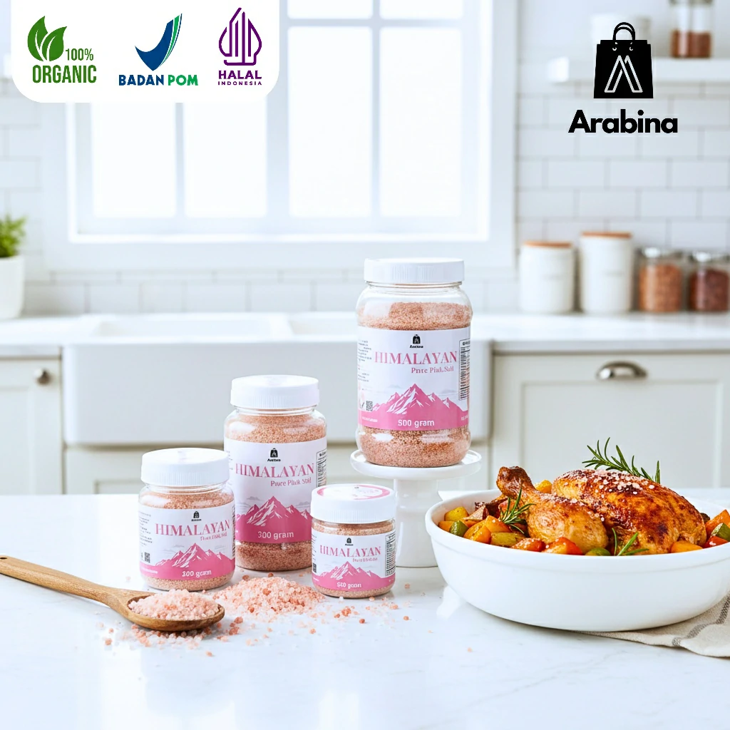 Arabina Garam Himalaya 100% Asli 500 gram Himalayan Salt Original Untuk Diet Sehat Mpasi - Image 6