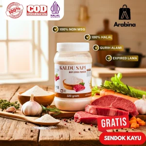 Arabina Kaldu Sapi Bubuk 100% Non MSG Halal Original Penyedap Rasa Beef Stock Seasoning Powder
