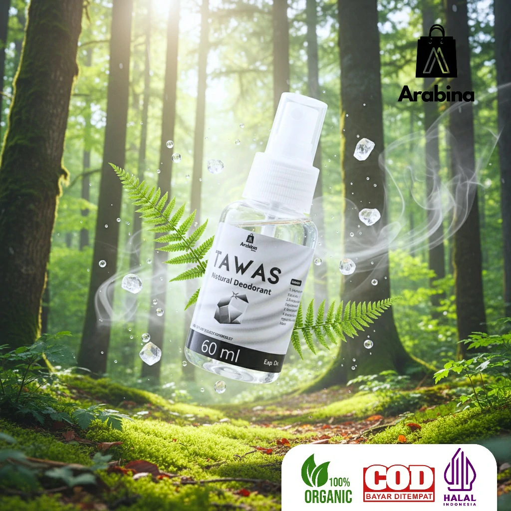 Arabina Deodorant Air Tawas Spray 100% Non Alkohol Deodoran Anti Bau Badan Tahan Lama - Image 7