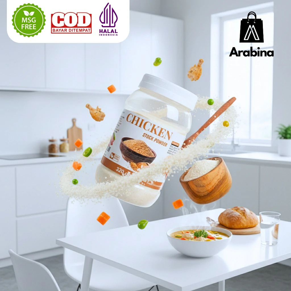 Arabina Kaldu Ayam Bubuk Non MSG 100% Halal Bumbu Penyedap Rasa Chicken Stock Seasoning Powder - Image 9
