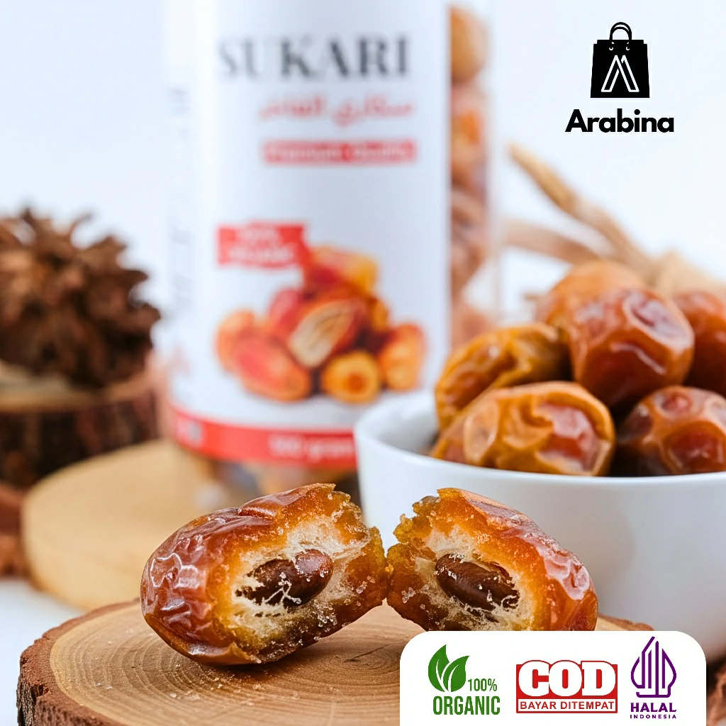 Arabina Kurma Sukari 1kg 100% Original Lembut Sukkari Premium - Image 6