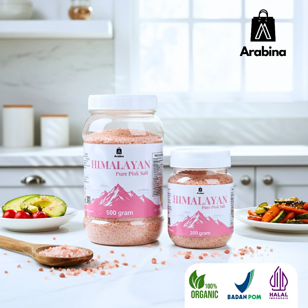 Arabina Garam Himalaya 100% Asli 500 gram Himalayan Salt Original Untuk Diet Sehat Mpasi - Image 2