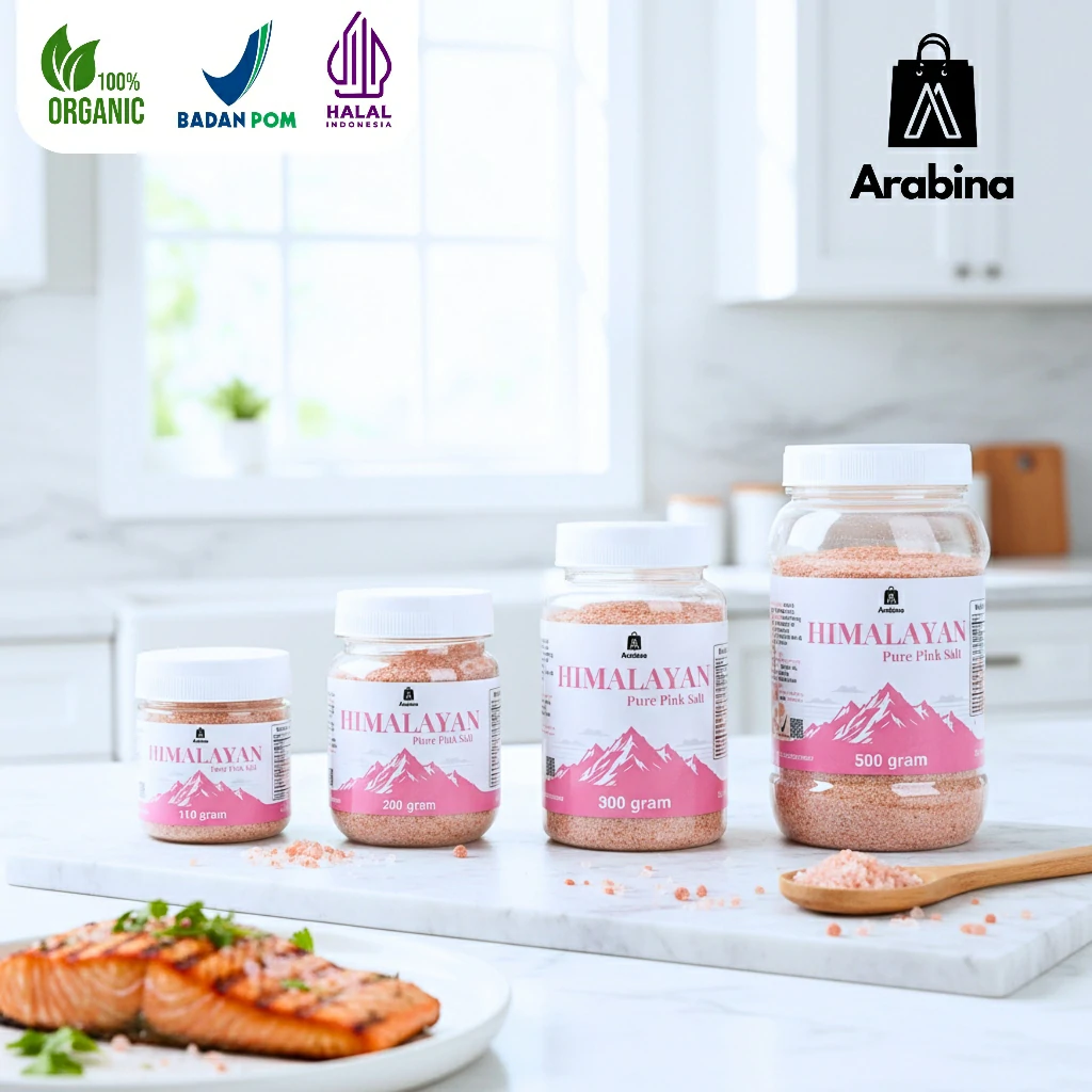 Arabina Garam Himalaya 100% Asli 500 gram Himalayan Salt Original Untuk Diet Sehat Mpasi - Image 3