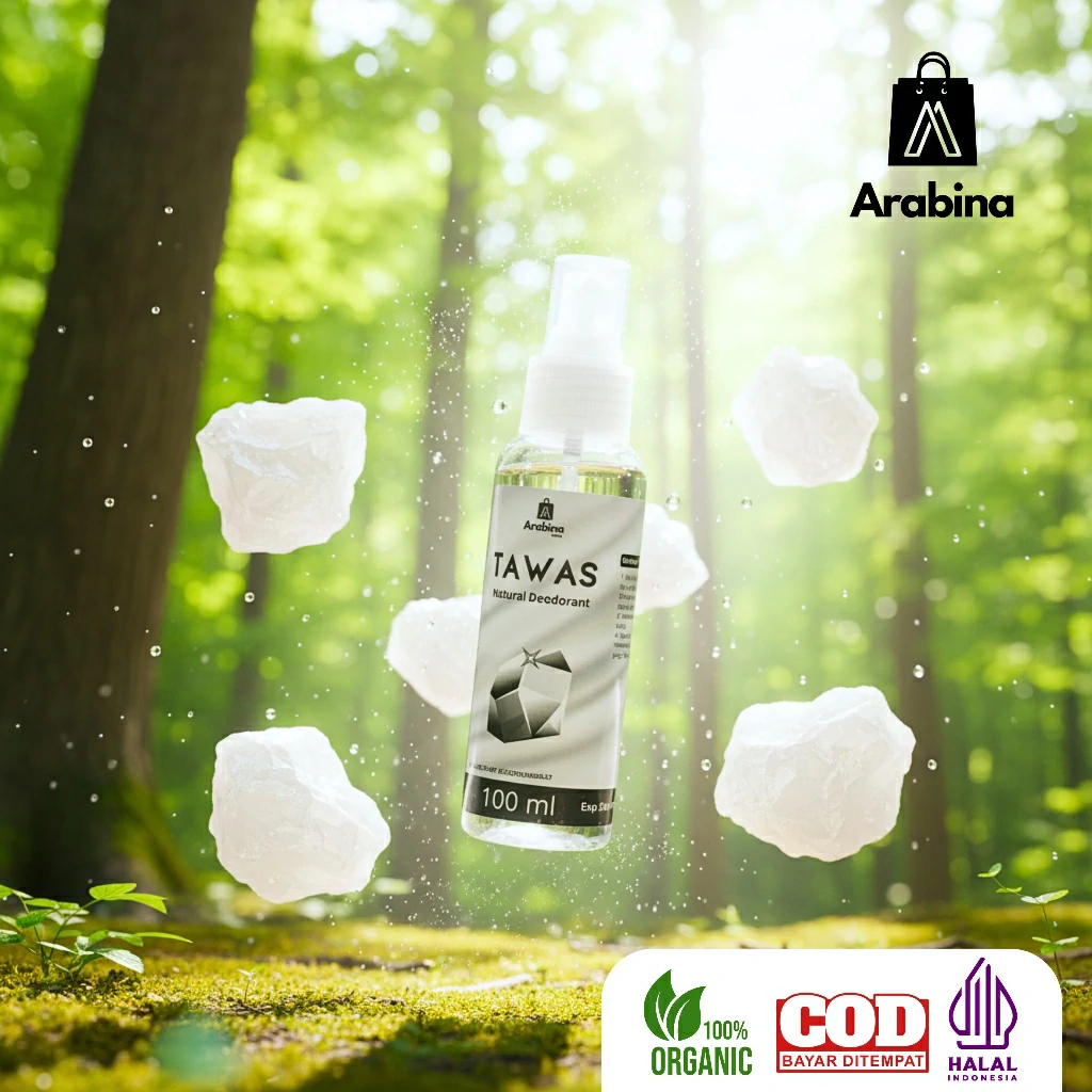 Arabina Deodorant Air Tawas Spray 100% Non Alkohol Deodoran Anti Bau Badan Tahan Lama - Image 9