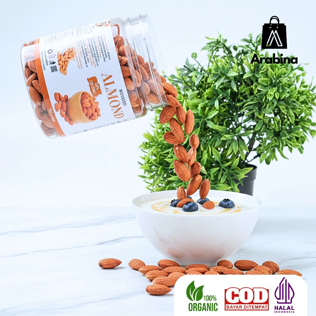 Arabina Paket Promil 3in1 Serbuk Zuriat Asli Madu 100% Asli Murni Kacang Almond Panggang Roasted - Image 8