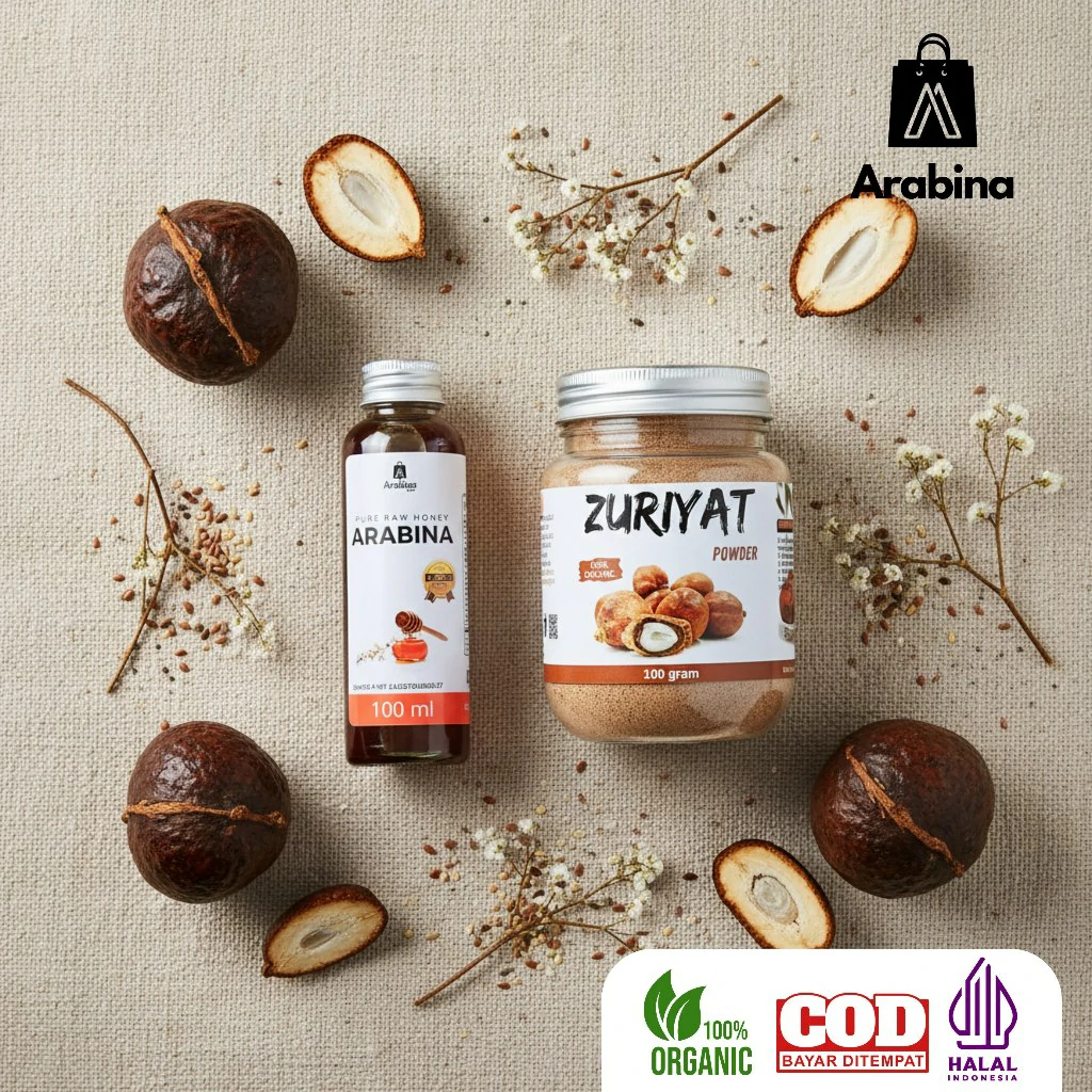 Arabina Paket Herbal Promil Serbuk Zuriat 100% Murni Original - Image 5