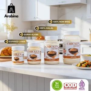 Arabina Kaldu Ayam bubuk 100% Halal Non MSG Penyedap Rasa Masakan Chicken Stock Seasoning Powder