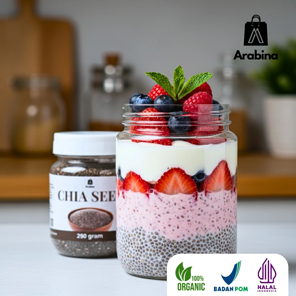 Arabina Chia Seed Premium 100% Original Non GMO Organik Cia Seeds Organic Untuk Diet - Image 5