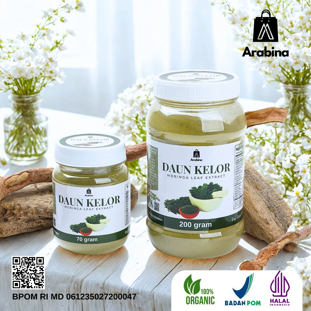 Arabina Bubuk Daun Kelor Original 100% Estrak Moringa Peninggi Badan - Image 4