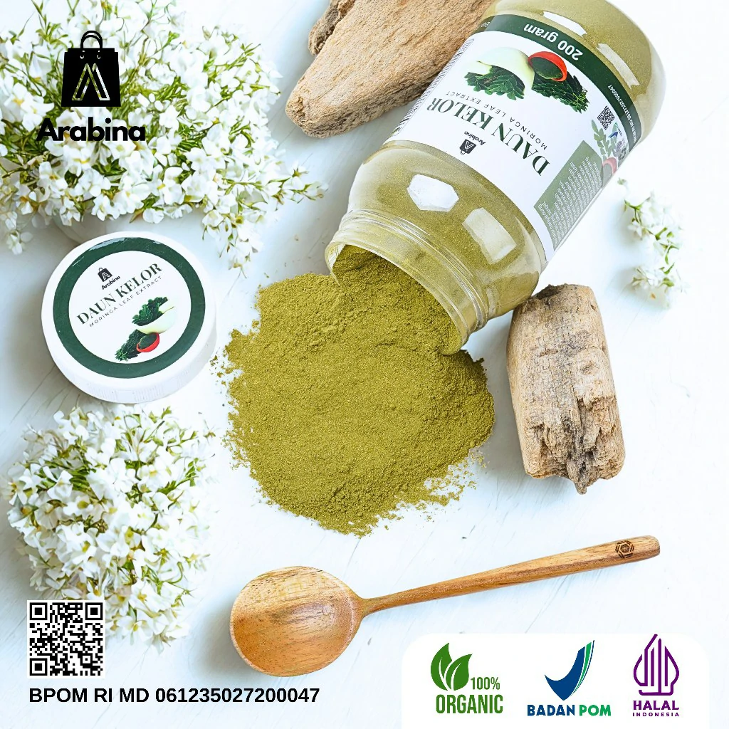 Arabina Daun Kelor Bubuk Original 100% Ekstrak Organik Peninggi Badan - Image 5